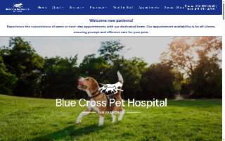Blue Cross Pet Hospital website
