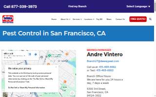 Dewey Pest & Termite Control of San Francisco website