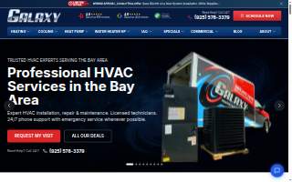 Galaxy Heating & Air Conditioning website