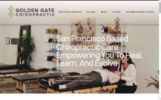 Golden Gate Chiropractic website