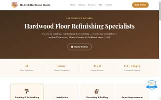 Hi Tech Hardwood Floors website