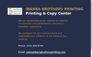 Ibarra Brothers Printing website