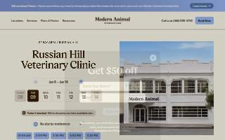 Modern Animal Russian Hill website