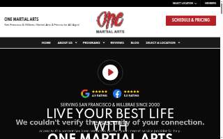 One Martial Arts - Millbrae website