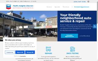 Pacific Heights Chevron Auto Repair website