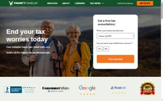 Priority Tax Relief website