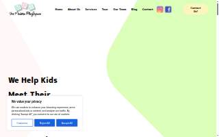 the Modern PlaySpace Preschool & Daycare website