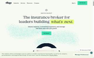 Vouch Insurance website