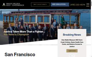 Walkup Personal Injury Lawyers of San Francisco website