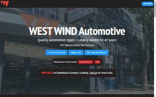 West Wind Automotive website