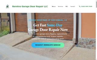 Neretva Garage Door Repair LLC website