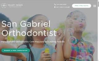 Valley Smiles Orthodontics of San Gabriel website