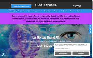 Hemet Eye Care Center of Optometry website