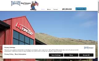 Talley Metal Fabrication website