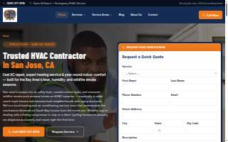 A+ HVAC Repair San Jose CA website