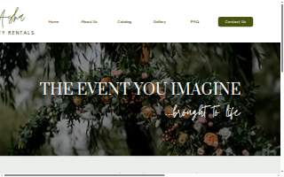 Asha Party Rentals website