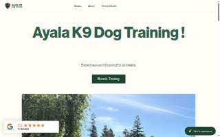 Ayala K9 Dog Training website