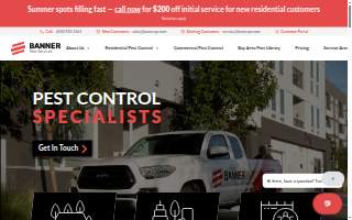 Banner Pest Services website