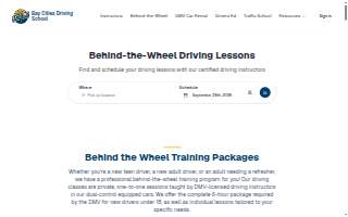 Bay Cities Driving School website