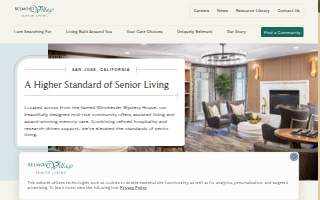 Belmont Village Senior Living San Jose website