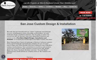 Black Diamond Paver Stones & Landscape, Inc. of San Jose website