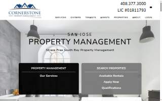 Cornerstone Property Management website