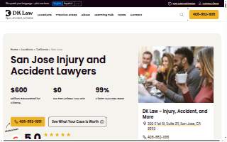 DK Law - Injury, Accident, and More of San Jose website