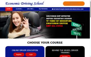 Economic Driving School website