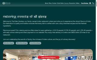 Eden Gardens Indian Catering Services website