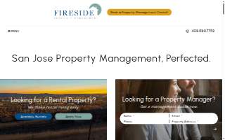 Fireside Property Management website