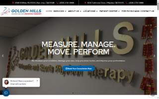 Golden Hills Orthopedic and Sports Physical Therapy website