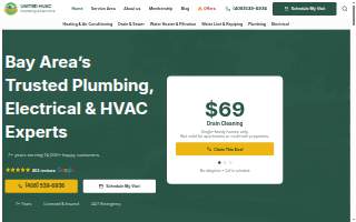 United HVAC, Plumbing & Electrical website