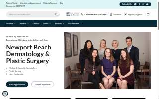 Newport Beach Dermatology and Plastic Surgery website