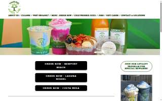 Thrive Juice Lab website