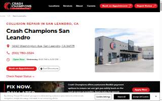 Crash Champions Collision Repair San Leandro website