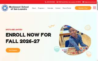 Montessori School of San Leandro website