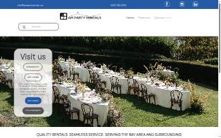 AM Party Rentals of San Lorenzo website
