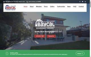 Baycal Windows and Doors website