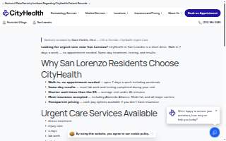CityHealth - San Leandro of San Lorenzo website