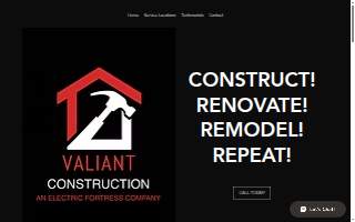 Valiant Construction website