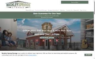 Buckley Springs Storage website