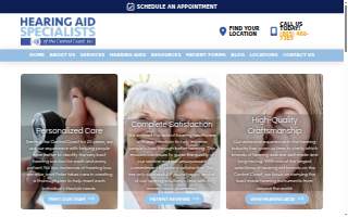Hearing Aid Specialists of The Central Coast, Inc. website