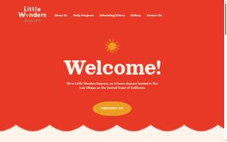 Little Wonders Daycare website