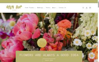 Open Air Flowers website