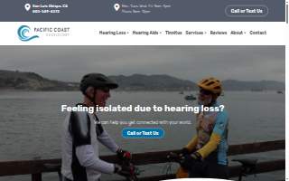 Pacific Coast Audiology website