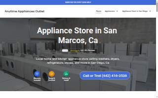 Anytime Appliances Outlet website