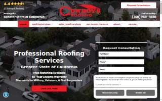 Cowboy's Roofing website