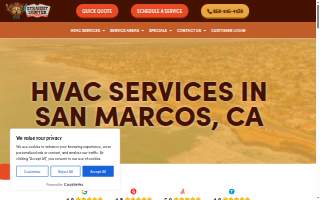 Heating and air conditioning website