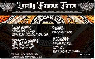 Locally Famous Tattoo website