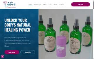 Lotus Integrative Wellness website